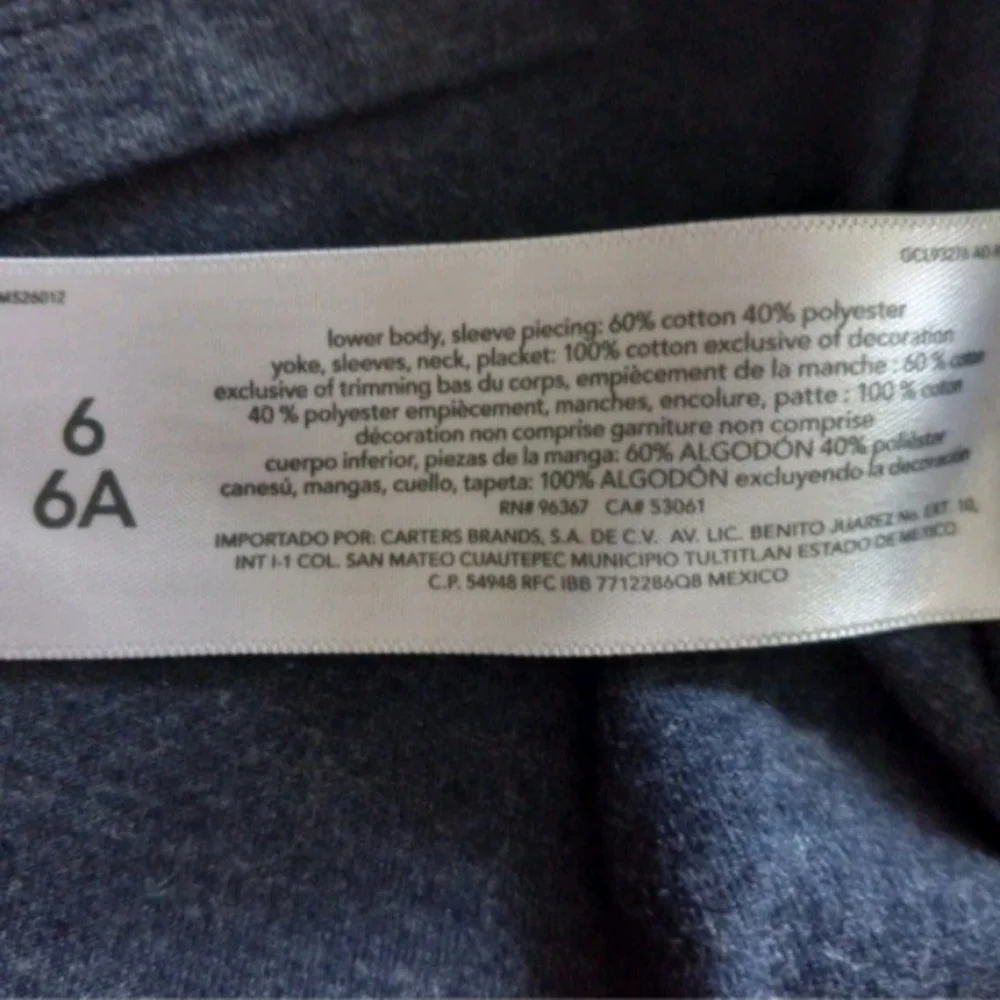 Oshkosh B'gosh Blue Green Colorblock Long Sleeve Henley Tee Boys 6